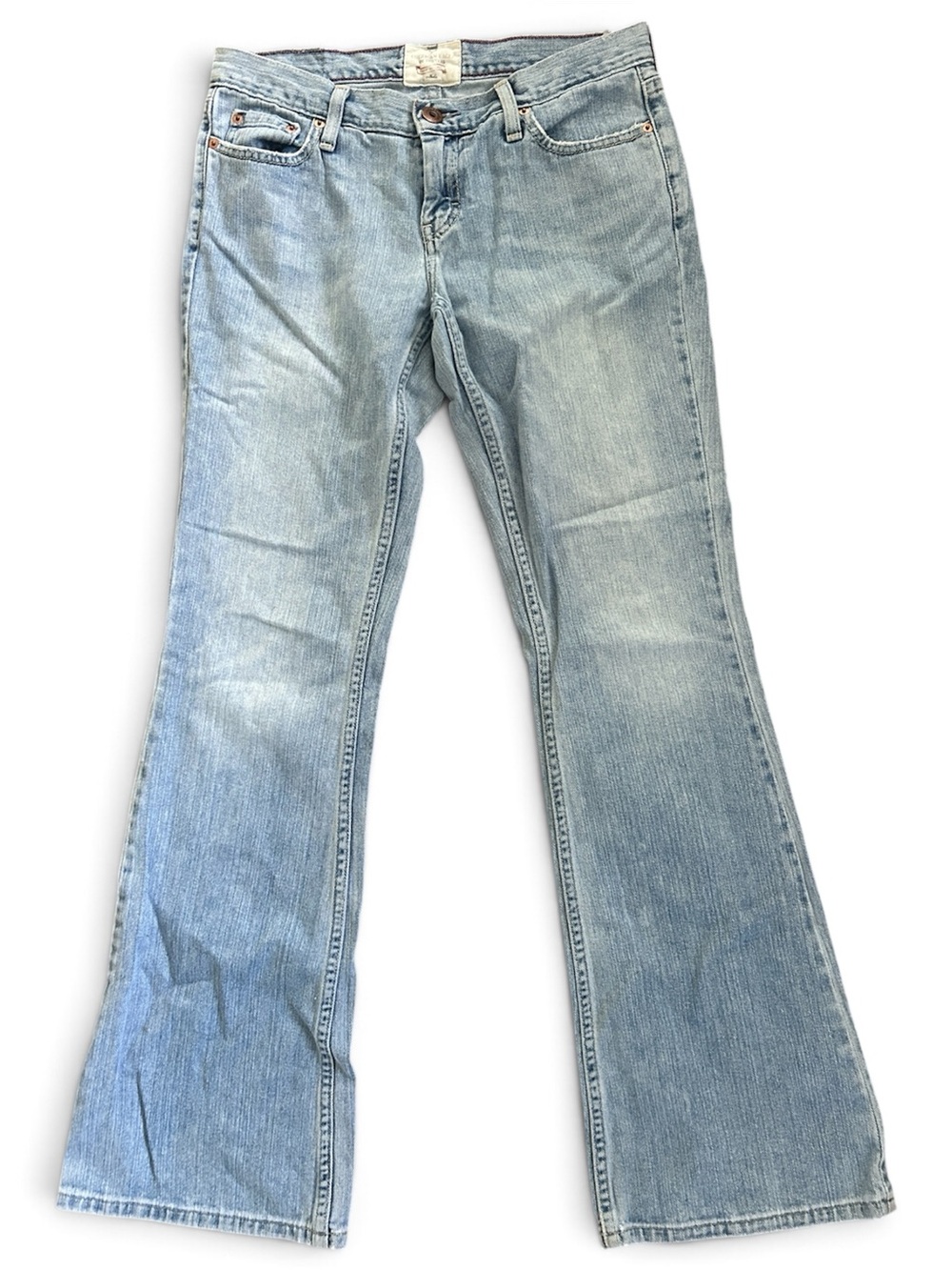 Vintage Y2K 2000s American Eagle Hipster Jeans 8 Long Low Rise Flare No Stretch